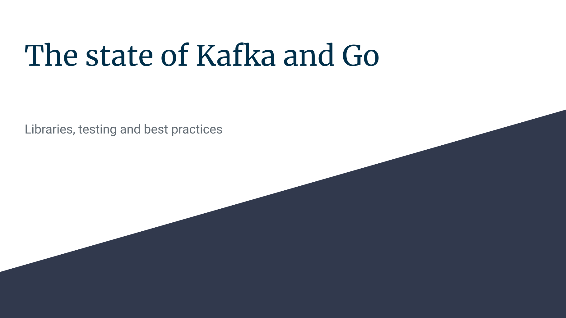 The state of Kafka and Go